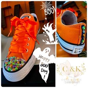 Halloween Pumpkin Orange custom-beaded Cookie & Kate Designs